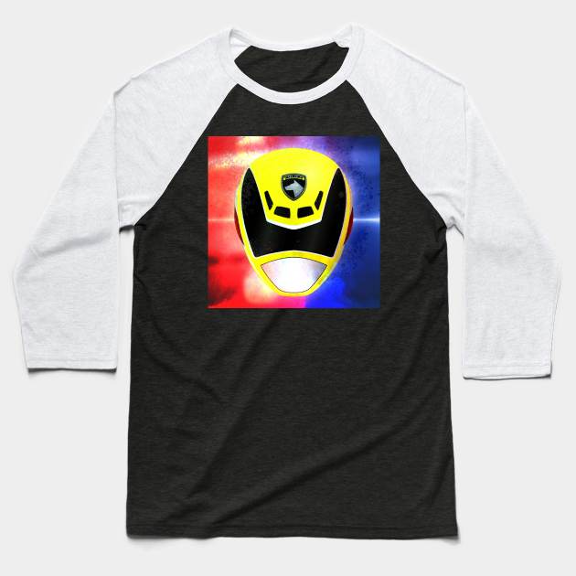 SPD 4 YELLOW - ELIZABETH "Z" DELGADO POWER RANGERS SPD Baseball T-Shirt by TSOL Games